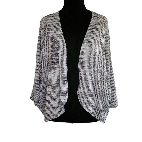Belle Du Jour Gray Short Sleeve Open Front Cardigan Small - Picture 1 of 5